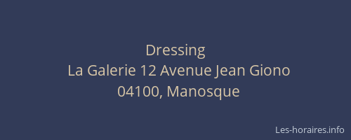 Dressing