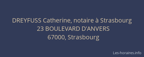 DREYFUSS Catherine, notaire à Strasbourg