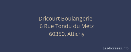 Dricourt Boulangerie