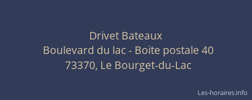 Drivet Bateaux