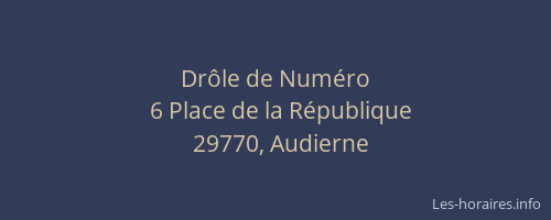 Dr&ocirc;le de Num&eacute;ro