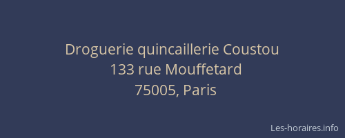 Droguerie quincaillerie Coustou