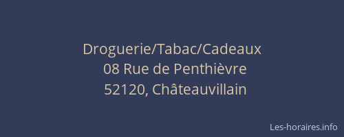 Droguerie/Tabac/Cadeaux