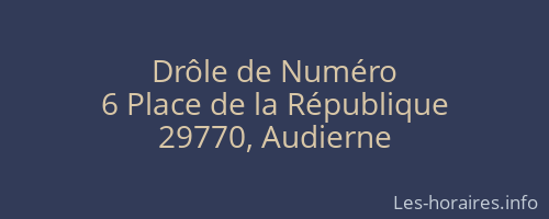 Drôle de Numéro