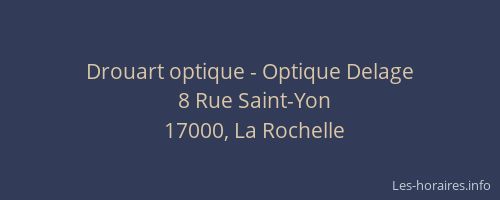 Drouart optique - Optique Delage