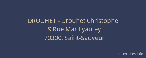 DROUHET - Drouhet Christophe