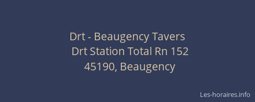 Drt - Beaugency Tavers