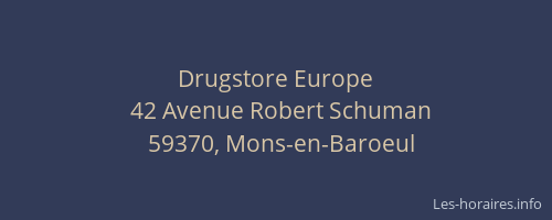 Drugstore Europe