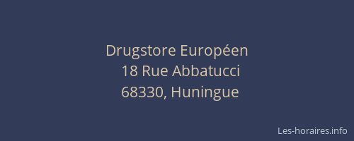 Drugstore Européen