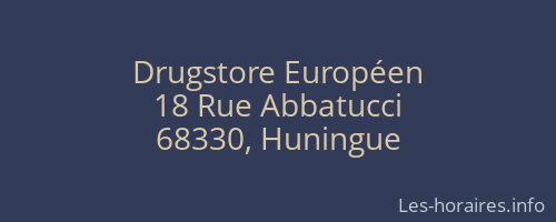Drugstore Européen