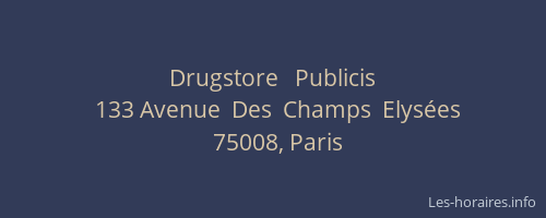 Drugstore   Publicis