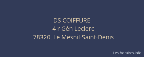 DS COIFFURE