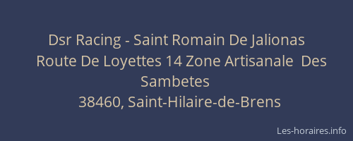 Dsr Racing - Saint Romain De Jalionas