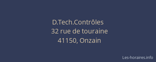 D.Tech.Contr&ocirc;les