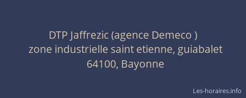 DTP Jaffrezic (agence Demeco )