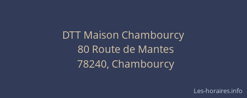 DTT Maison Chambourcy