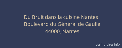 Du Bruit dans la cuisine Nantes