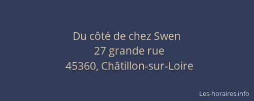 Du c&ocirc;t&eacute; de chez Swen