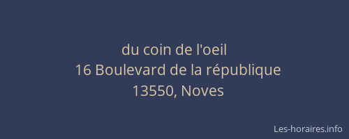 du coin de l'oeil