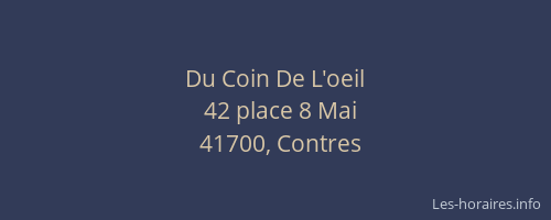 Du Coin De L'oeil