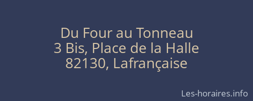 Du Four au Tonneau
