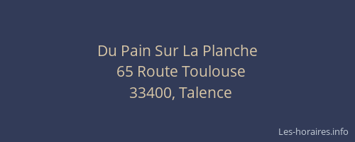Du Pain Sur La Planche
