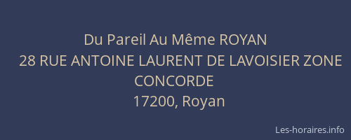 Du Pareil Au Même ROYAN