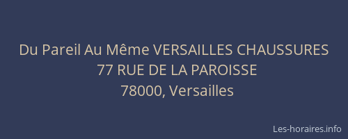 Du Pareil Au Même VERSAILLES CHAUSSURES