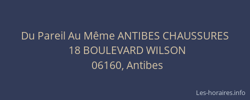 Du Pareil Au Même ANTIBES CHAUSSURES