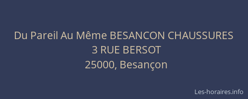 Du Pareil Au Même BESANCON CHAUSSURES