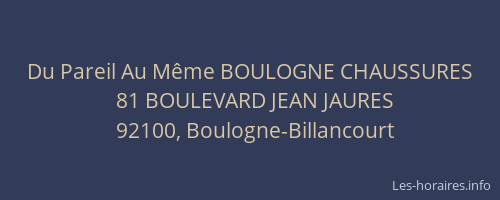 Du Pareil Au Même BOULOGNE CHAUSSURES