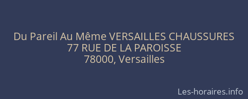 Du Pareil Au Même VERSAILLES CHAUSSURES