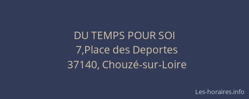 DU TEMPS POUR SOI
