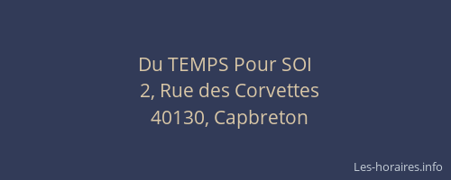 Du TEMPS Pour SOI