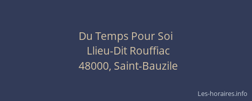 Du Temps Pour Soi
