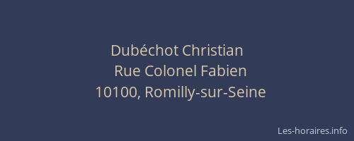 Dubéchot Christian