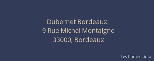 Dubernet Bordeaux