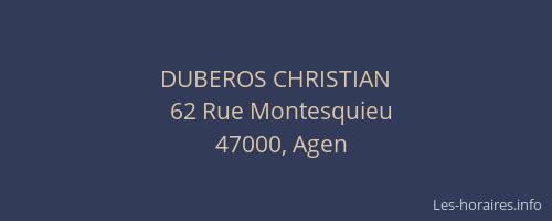 DUBEROS CHRISTIAN