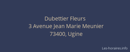Dubettier Fleurs