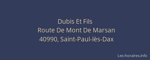 Dubis Et Fils