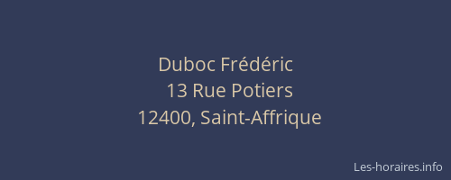 Duboc Frédéric