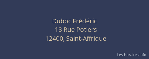 Duboc Fr&eacute;d&eacute;ric