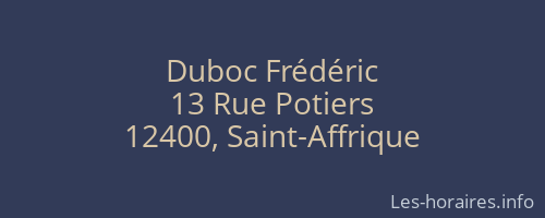 Duboc Frédéric