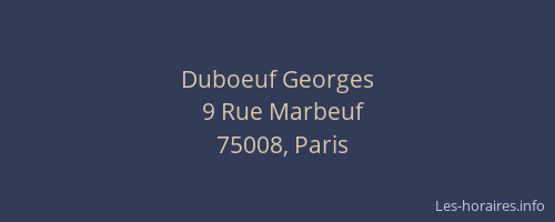 Duboeuf Georges