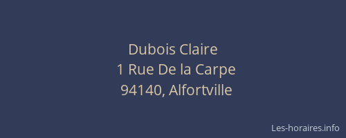 Dubois Claire
