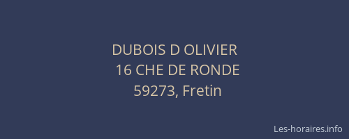 DUBOIS D OLIVIER