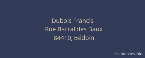 Dubois Francis