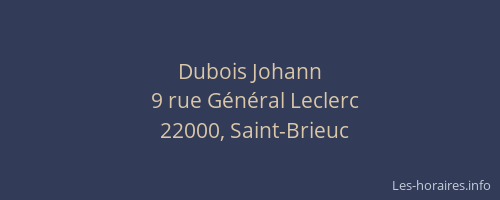 Dubois Johann