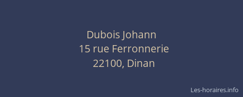 Dubois Johann