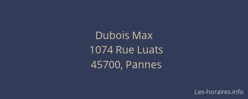 Dubois Max